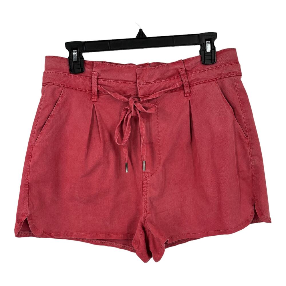 Paige shorts Harlie high rise tie waist pink size 30